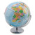 12-inch Globe With Blue Oceans, Silver-toned Metal Desktop Base, Full-meridian