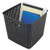 Plastic Weave Bin, Extra Large, 12.5" X 12.5" X 11.13", Black, 2/pack