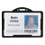 Id Card Holders, Horizontal, Black 3.68" X 2.38" Holder, 3.38" X 2.13" Insert, 25/pack