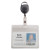 Resealable Id Badge Holders With 30" Cord Reel, Horizontal, Frosted 4.13" X 3.75" Holder, 3.75" X 2.63" Insert, 10/pack