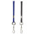 Rope Lanyard, Metal Hook Fastener, 36" Long, Nylon, Blue