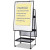 Creation Station Dry Erase Board, 29.5" X 74.88", White Surface, Black Metal Frame