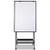 Creation Station Magnetic Dry Erase Board, 29.5" X 74.88", White Surface, Black Metal Frame