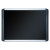 Soft-touch Bulletin Board, 48 X 36, Black Fabric Surface, Aluminum/black Aluminum Frame