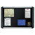 Soft-touch Bulletin Board, 48 X 36, Black Fabric Surface, Aluminum/black Aluminum Frame
