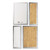 Metallic Silver Positive Flow Message Board Set, (2) Magnetic Dry Erase, (2) Bulletin, Assorted Sizes, Assorted Colors