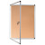 Slim-line Enclosed Cork Bulletin Board, One Door, 28 X 38, Tan Surface, Aluminum Frame