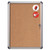 Slim-line Enclosed Cork Bulletin Board, One Door, 28 X 38, Tan Surface, Aluminum Frame