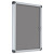 Slim-line Enclosed Fabric Bulletin Board, One Door, 28 X 38, Gray Surface, Aluminum Frame