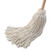 Handle/deck Mop, #32 White Cotton Head, 54" Natural Wood Handle, 6/pack