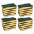 Medium-duty Scrubbing Sponge, Individually Wrapped, 3.6 X 6.1, 0.75" Thick, Yellow/green, 20/carton