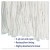 Cut-end Wet Mop Head, Rayon, No. 20, White