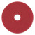 Buffing Floor Pads, 14" Diameter, Red, 5/carton