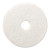 Polishing Floor Pads, 24" Diameter, White, 5/carton