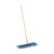 Dry Mopping Kit, 24 X 5 Blue Synthetic Head, 60" Natural Wood/metal Handle