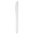 Mediumweight Polystyrene Cutlery, Knife, White, 10 Boxes Of 100/carton