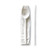 School Cutlery Kit, Napkin/spork/straw, White, 1000/carton