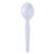 Heavyweight Polystyrene Cutlery, Soup Spoon, White, 1000/carton