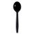 Heavyweight Wrapped Polypropylene Cutlery, Soup Spoon, Black, 1,000/carton