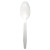 Heavyweight Polypropylene Cutlery, Teaspoon, White, 1000/carton