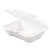 Foam Hinged Lid Containers, 1-compartment, 6.4 X 9.3 X 2.9, White, 100/pack, 2 Packs/carton