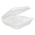 Foam Hinged Lid Containers, 8 X 8 X 2.25, White, 200/carton