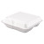 Foam Hinged Lid Containers, 3 Compartments, 7.5 X 8 X 2.3, White, 200/carton
