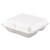 Foam Hinged Lid Containers, 3 Compartments, 7.5 X 8 X 2.3, White, 200/carton