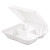 Foam Hinged Lid Containers, 3 Compartments, 7.5 X 8 X 2.3, White, 200/carton