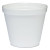 Food Containers, Squat, 8 Oz, White, Foam, 1,000/carton