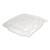 Clearseal Hinged-lid Plastic Containers, 8.31 X 8.31 X 2, Clear, Plastic, 125/bag, 2 Bags/carton