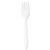 Style Setter Mediumweight Plastic Forks, White, 1000/carton