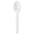 Individually Wrapped Mediumweight Polystyrene Cutlery, Teaspoons, White, 1,000/carton