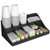 11-compartment Coffee Condiment Organizer, 18.25 X 6.63 X 9.78, Black