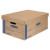 Smoothmove Prime Moving/storage Boxes, Lift-off Lid, Half Slotted Container, Large, 15" X 24" X 10", Brown/blue, 8/carton