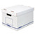 Organizer Storage Boxes, X-large, 12.75" X 16.5" X 10.5", White/blue, 12/carton