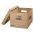 Smoothmove Classic Moving/storage Boxes, Half Slotted Container (hsc), Small, 12" X 15" X 10", Brown/blue, 15/carton