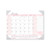 Recycled Monthly Desk Pad Calendar, Breast Cancer Awareness Artwork, 22 X 17, Black Binding/corners,12-month (jan-dec): 2024