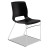 Motivate High-density Stacking Chair, Supports Up To 300 Lb, 17.75" Seat Height, Onyx Seat, Black Back, Chrome Base, 4/carton