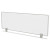 Trento Line Dividing Panel, Polycarbonate, 47.13w X 1.75d X 15.5h, Translucent