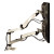 Easy-adjust Desk Dual Arm Mount For 27" Monitors, 360 Deg Rotation, +90/-15 Deg Tilt, 360 Deg Pan, Silver, Supports 20 Lb