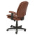 Swivel/tilt Bonded Leather Task Chair, Supports 250 Lb, 16.93" To 20.67" Seat Height, Chestnut Brown Seat/back, Black Base