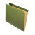 Reinforced Hanging File Folders, Letter Size, Straight Tabs, Standard Green, 25/box