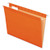 Colored Reinforced Hanging Folders, Letter Size, 1/5-cut Tabs, Orange, 25/box