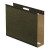Extra Capacity Reinforced Hanging File Folders With Box Bottom, 3" Capacity, Letter Size, 1/5-cut Tabs, Green, 25/box