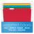 Colored Reinforced Hanging Folders, Legal Size, 1/5-cut Tabs, Assorted Colors, 25/box