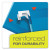 Colored Reinforced Hanging Folders, Legal Size, 1/5-cut Tabs, Blue, 25/box