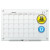 Infinity Magnetic Glass Calendar Board, One Month, 36 X 24, White Surface