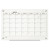 Infinity Magnetic Glass Calendar Board, Monthly Planning/scheduling, 36" X 24", White Surface