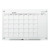 Infinity Magnetic Glass Calendar Board, One Month, 36 X 24, White Surface